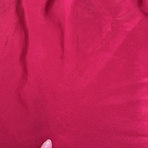 Y2K Red Satin Slip Dress – Size 14 | Lace Trim | Feminine Glam | Flawed - Picture 4 of 8